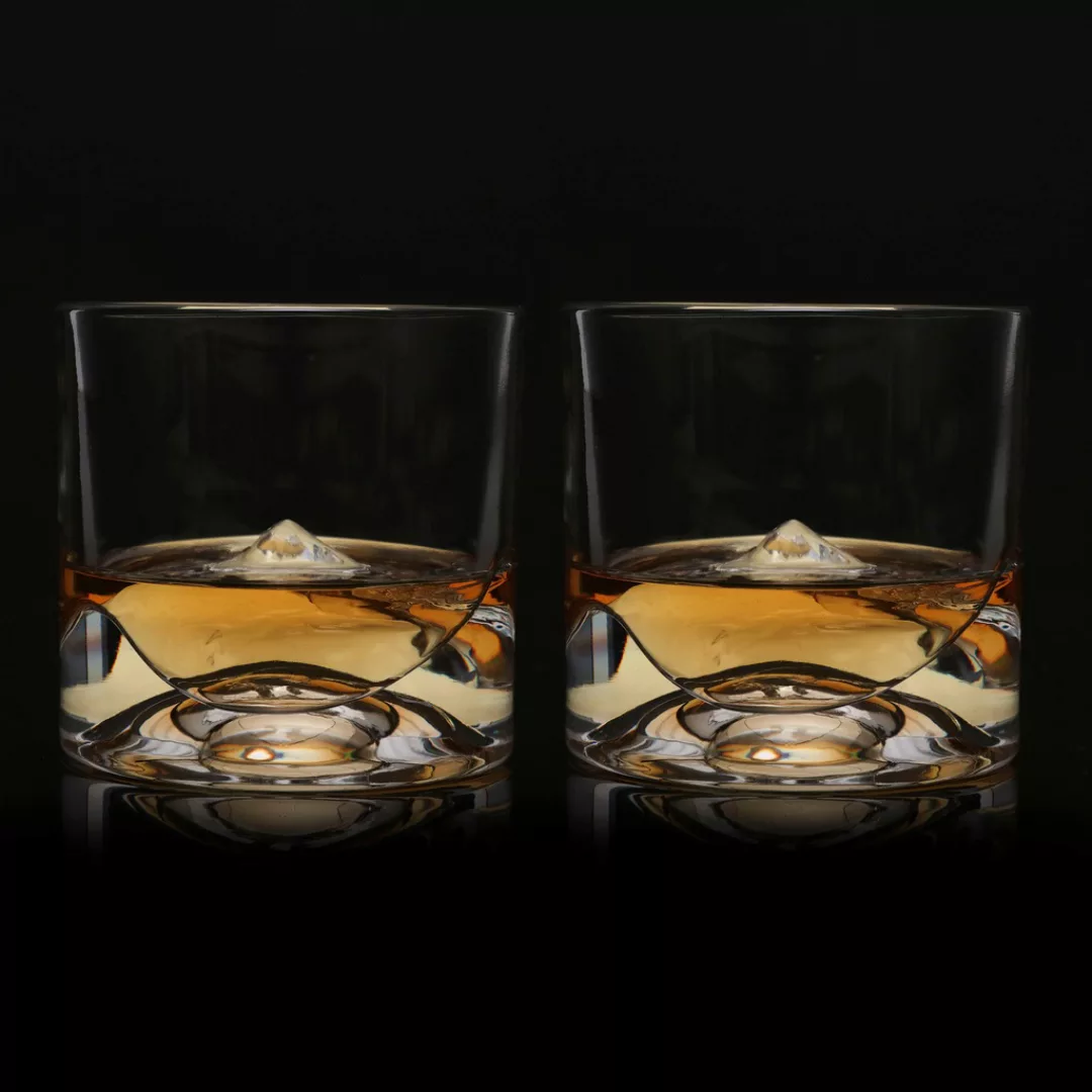 LIITON Whiskyglas »Denali"«, (Set, 2 tlg.), dicker Glasboden als Bergmotiv, günstig online kaufen