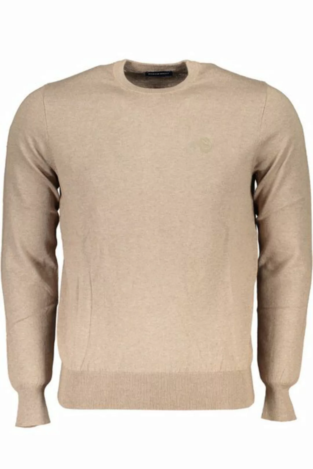 North Sails Strickpullover Herren Pullover Beige: Rundhals, Stickerei, aus günstig online kaufen