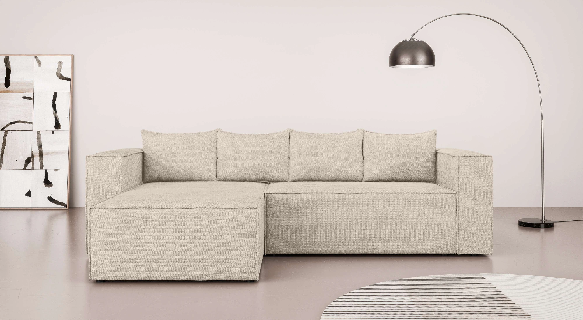 INOSIGN Ecksofa "LINCOLNVILLE mit Bettfunktion und Bettkasten, Maße B/H/T 2 günstig online kaufen