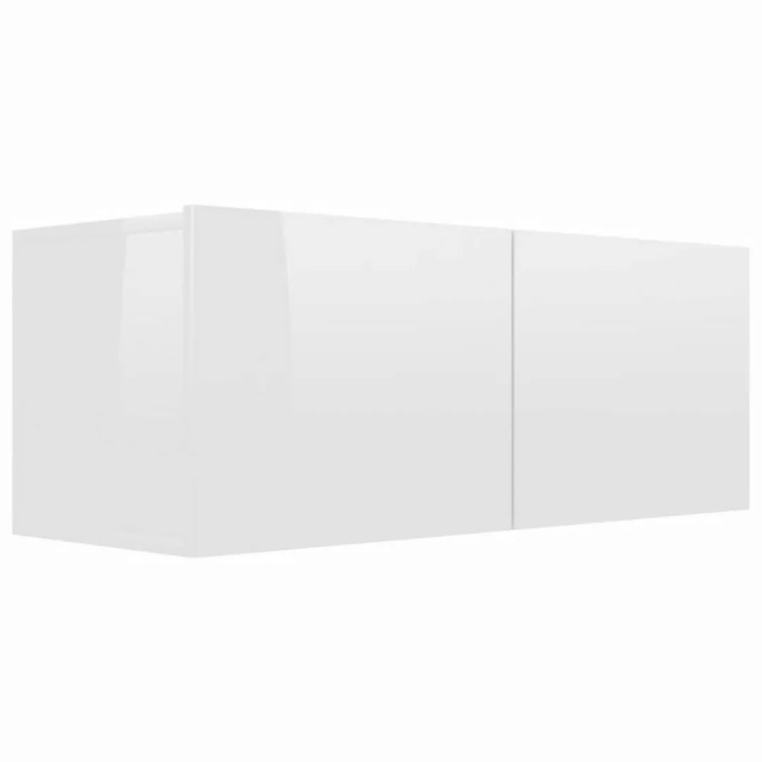 DOTMALL TV-Schrank TV-Schrank Hochglanz-Weiß 80x30x30 cm Holzwerkstoff günstig online kaufen