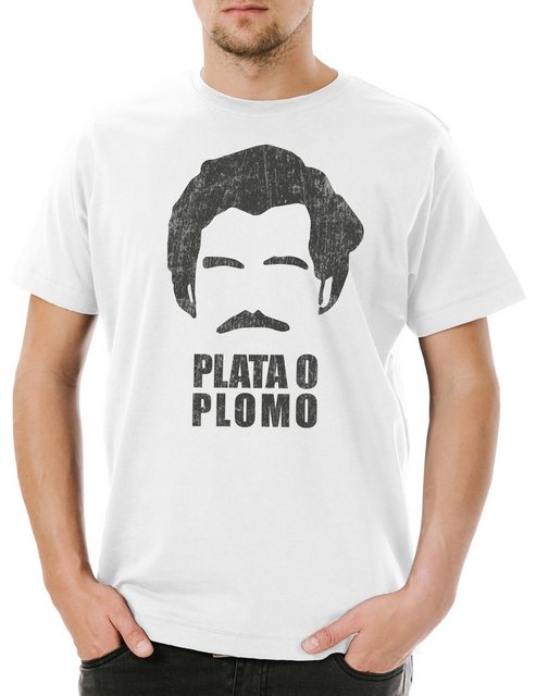 Urban Backwoods Print-Shirt Plata O Plomo Herren T-Shirt Pablo Fun Narcos Q günstig online kaufen