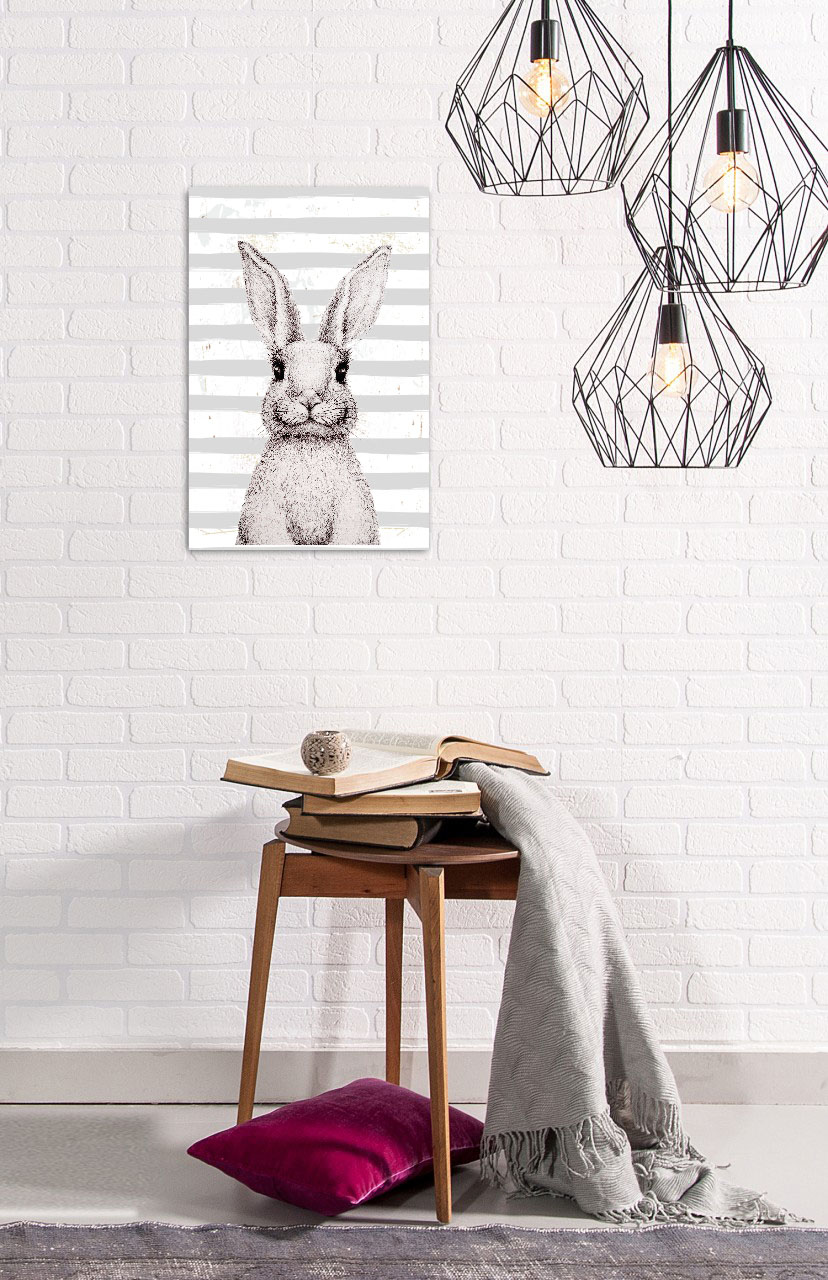 queence Metallbild "Bunny III", Hase-Hase-Hasen, (1 St.), Stahlschild, Blec günstig online kaufen