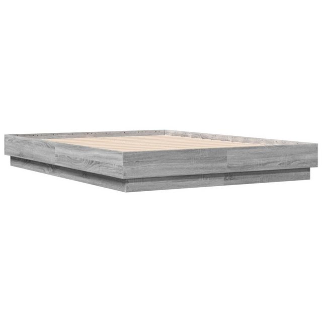 vidaXL Bett Bettgestell Grau Sonoma 120x190 cm Holzwerkstoff günstig online kaufen