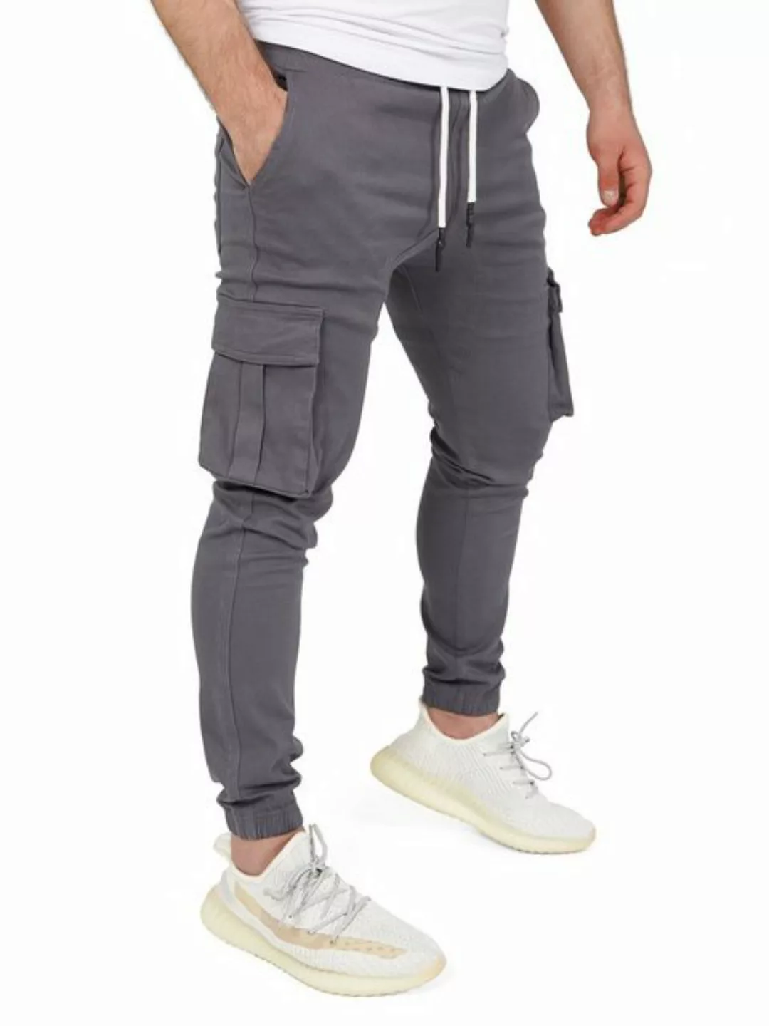 Pittman Cargohose Cargohosen Herren Chino Giga mit elastischem Bund, Cargot günstig online kaufen