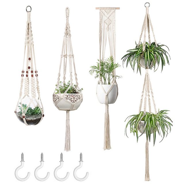klarer Himmel Aufhängesystem Tassel Lace Plant Hooks (Satz von 4) Indoor Ha günstig online kaufen