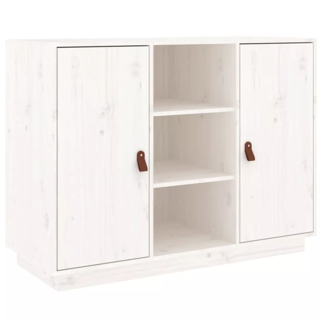 Vidaxl Sideboard Weiß 100x40x75 Cm Massivholz Kiefer günstig online kaufen