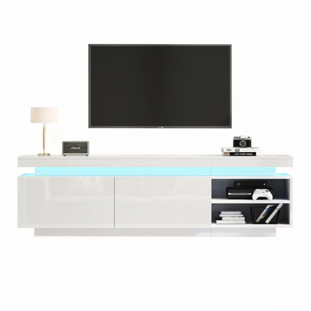 autolock TV-Schrank TV-Schrank mit LED-Beleuchtung TV-Tisch TV-Ständer Lowb günstig online kaufen