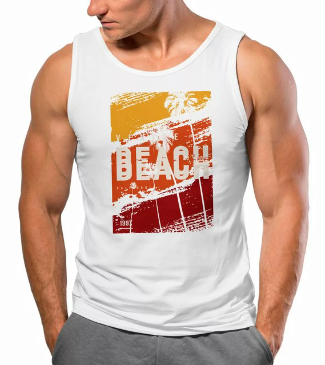 Neverless Tanktop Herren Tank-Top Sommer Venice Beach Surfing Motiv Aufdruc günstig online kaufen