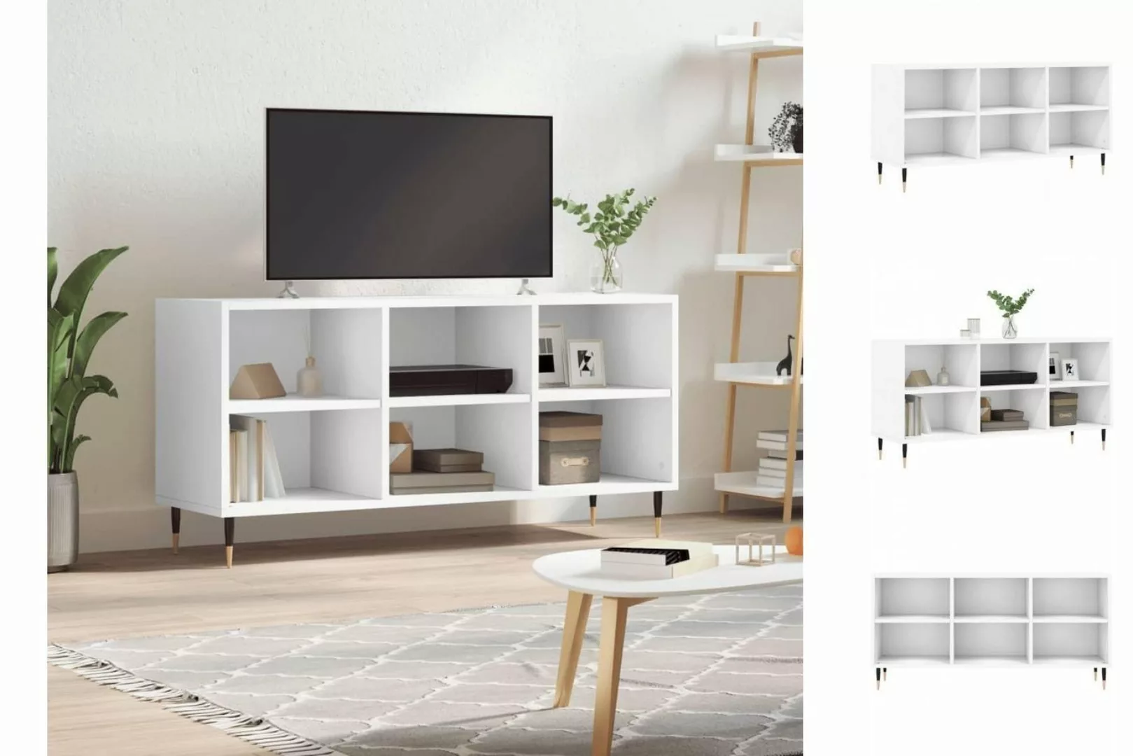 vidaXL TV-Schrank TV-Schrank Schwarz 103,5x30x50 cm Spanplatte günstig online kaufen