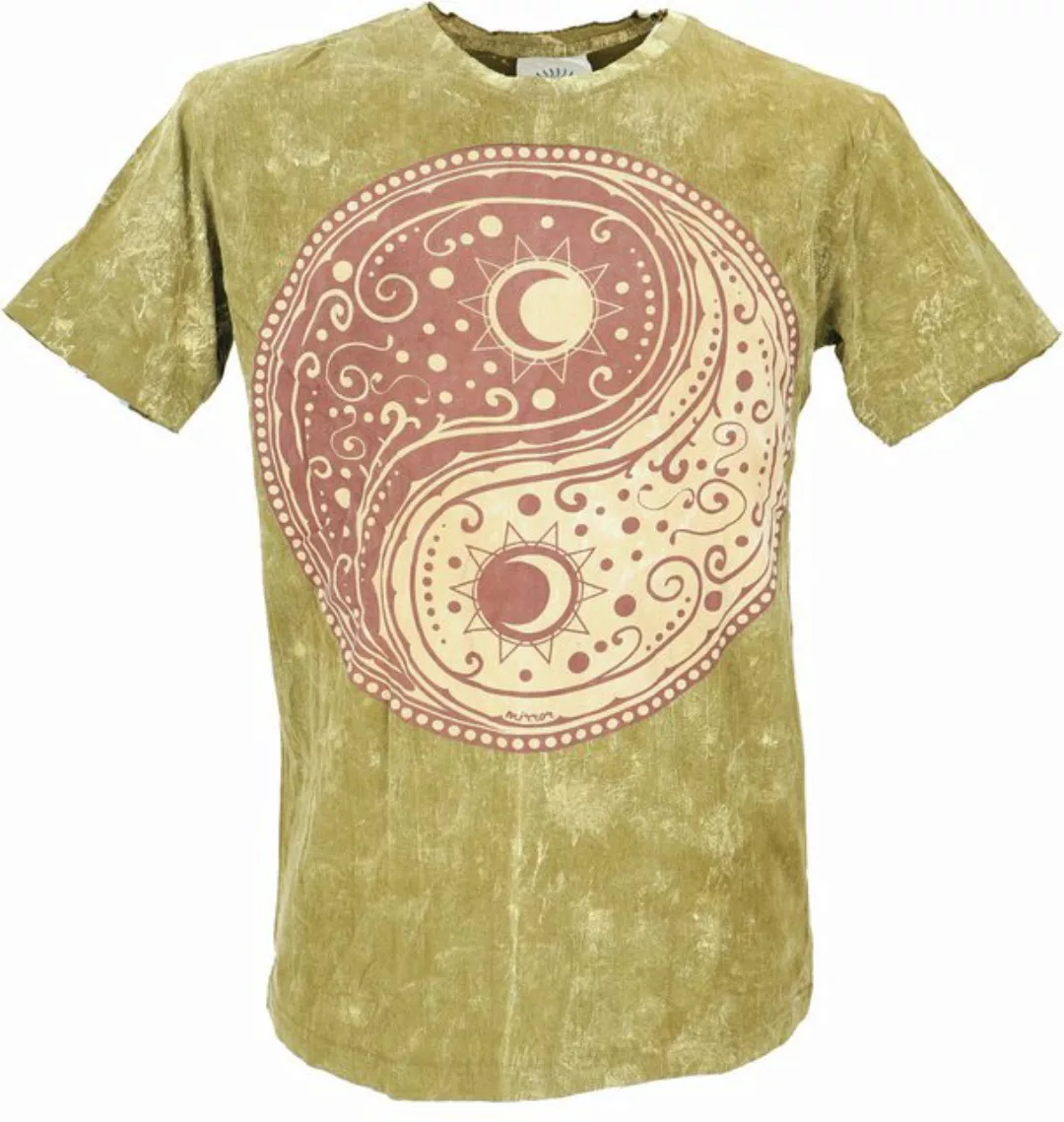 Guru-Shop T-Shirt Mirror Herren T-Shirt, Yoga Shirt - Yin.. Festival, alter günstig online kaufen