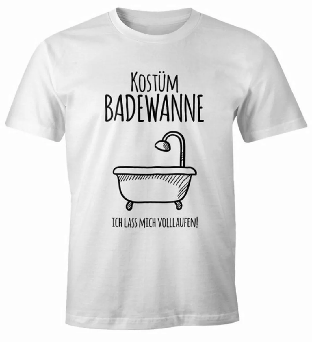 MoonWorks Print-Shirt Herren T-Shirt Fasching Kostüm Badewanne Ich lass mic günstig online kaufen