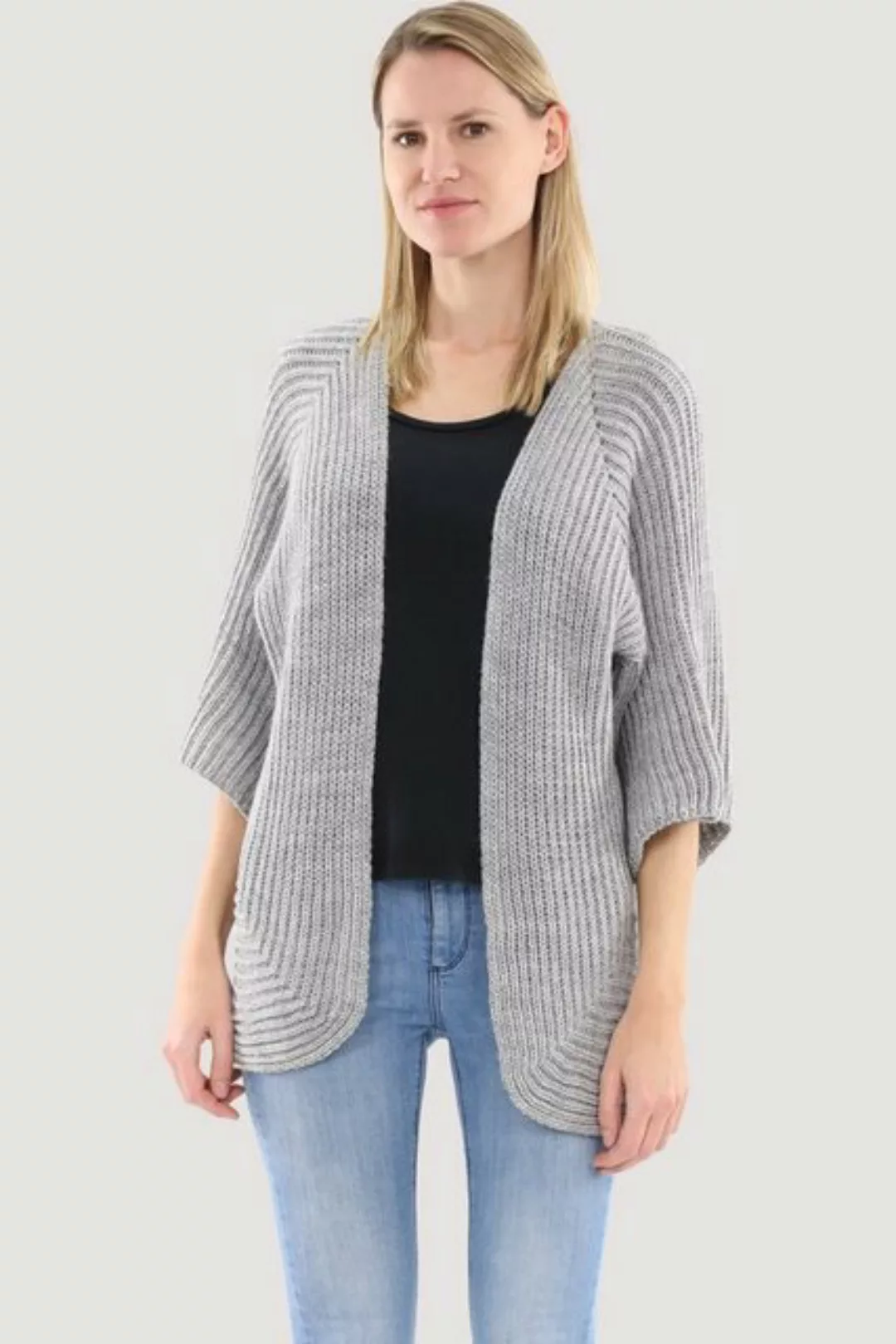 malito more than fashion Cardigan 0185 offene Strick Woll Jacke Einheitsgrö günstig online kaufen