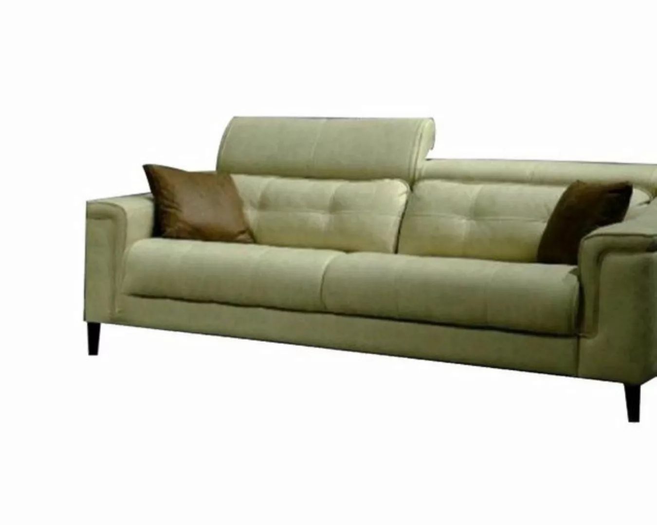 JVmoebel 3-Sitzer Beiger Wohnzimmer Dreisitzer Leder 3-Sitzer Polster Couch günstig online kaufen