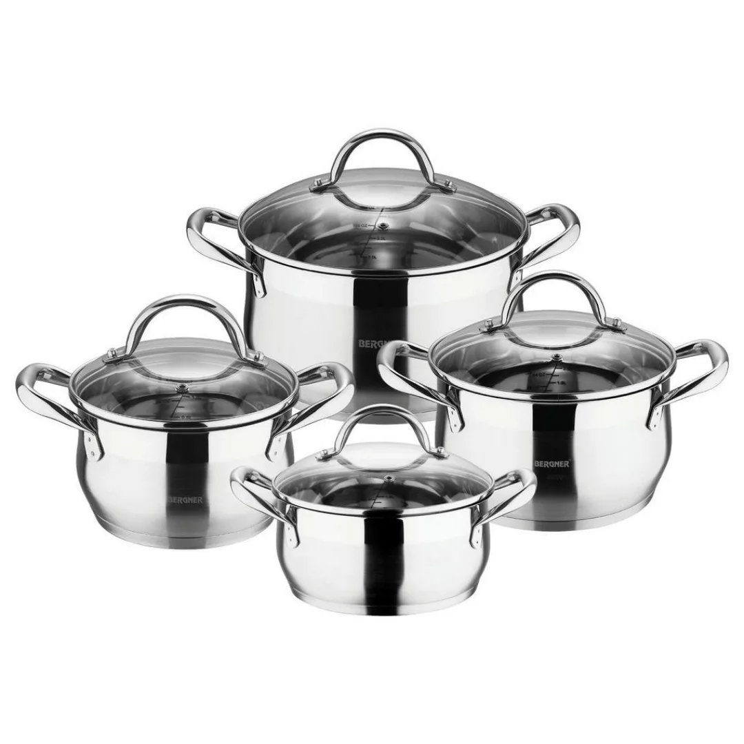 BERGNER Topfset Gourmet silber Edelstahl 8 tlg. günstig online kaufen