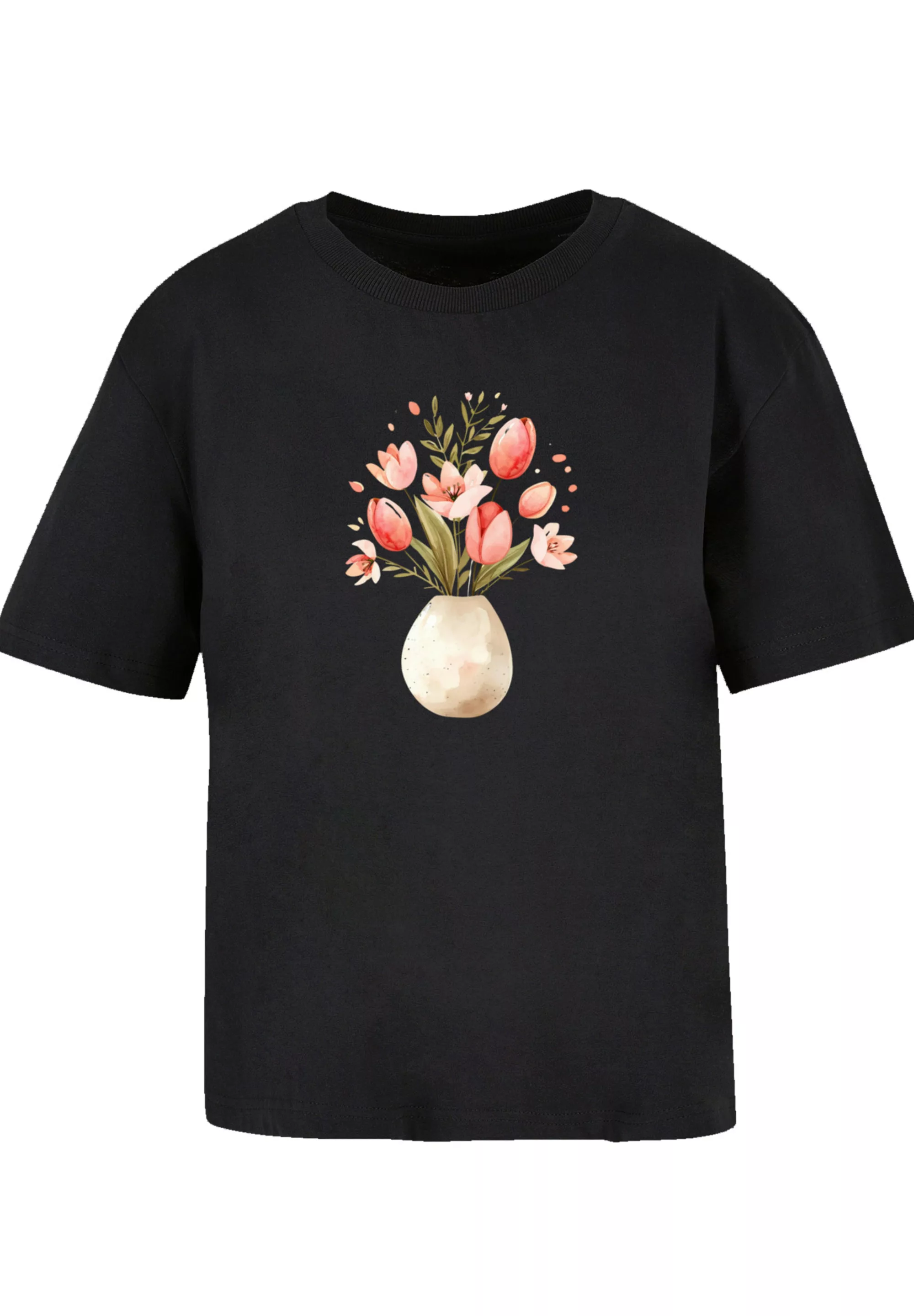 F4NT4STIC T-Shirt "Rosa Frühlingsblumenstrauß in Vase", Premium Qualität günstig online kaufen