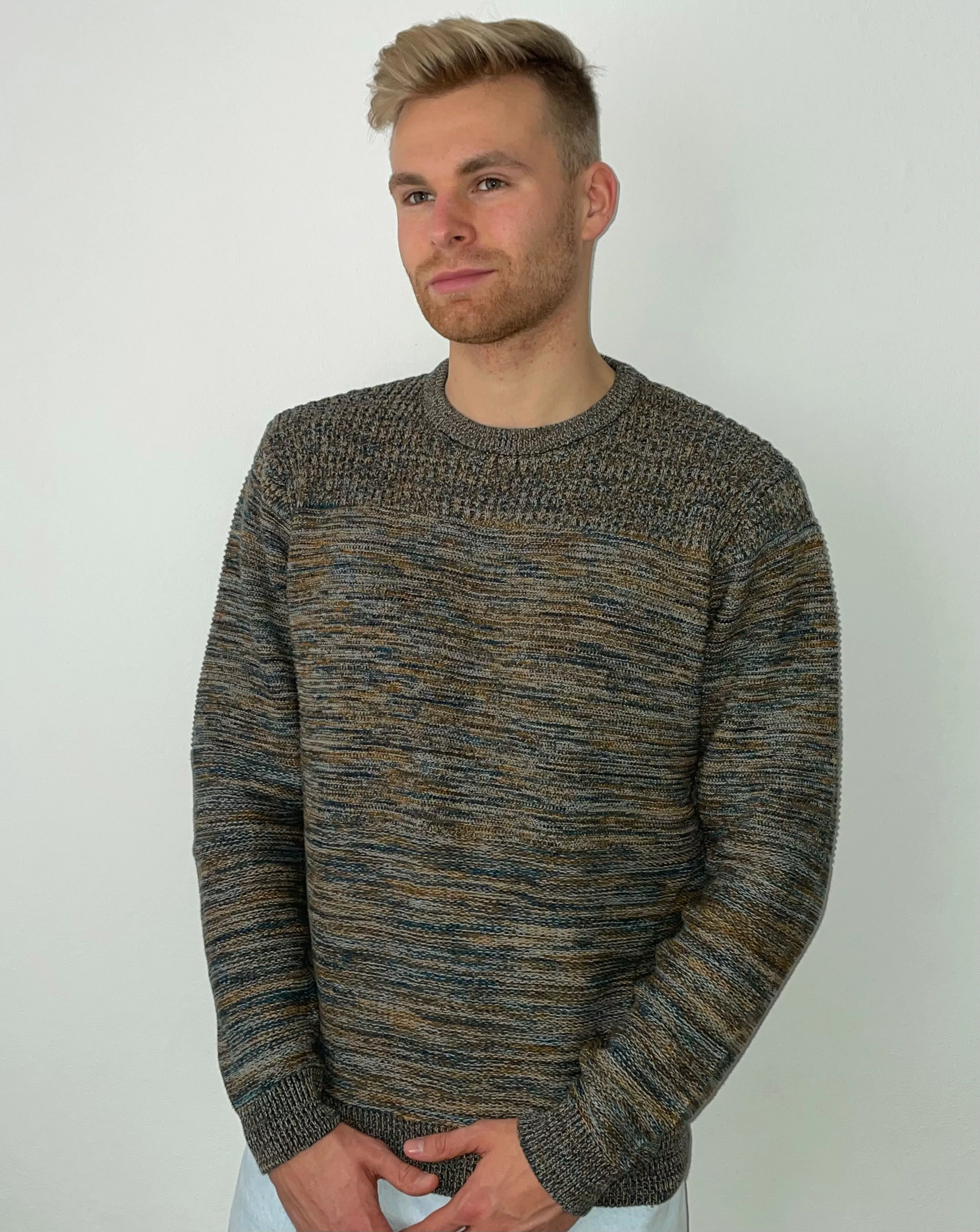 Kera Collection Clemens Pullover sand blau günstig online kaufen