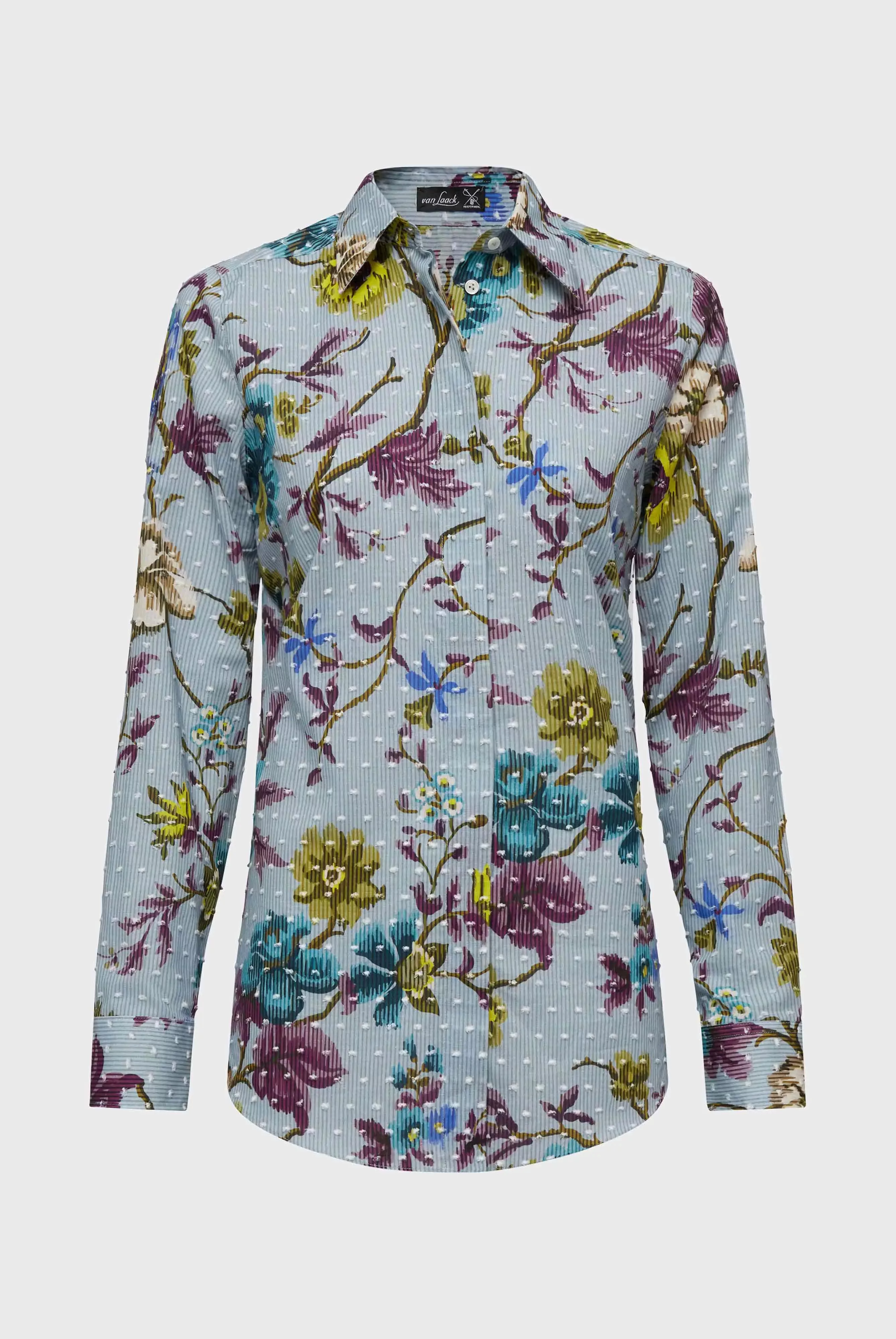 Lockere Hemdbluse mit BlumenDruck günstig online kaufen