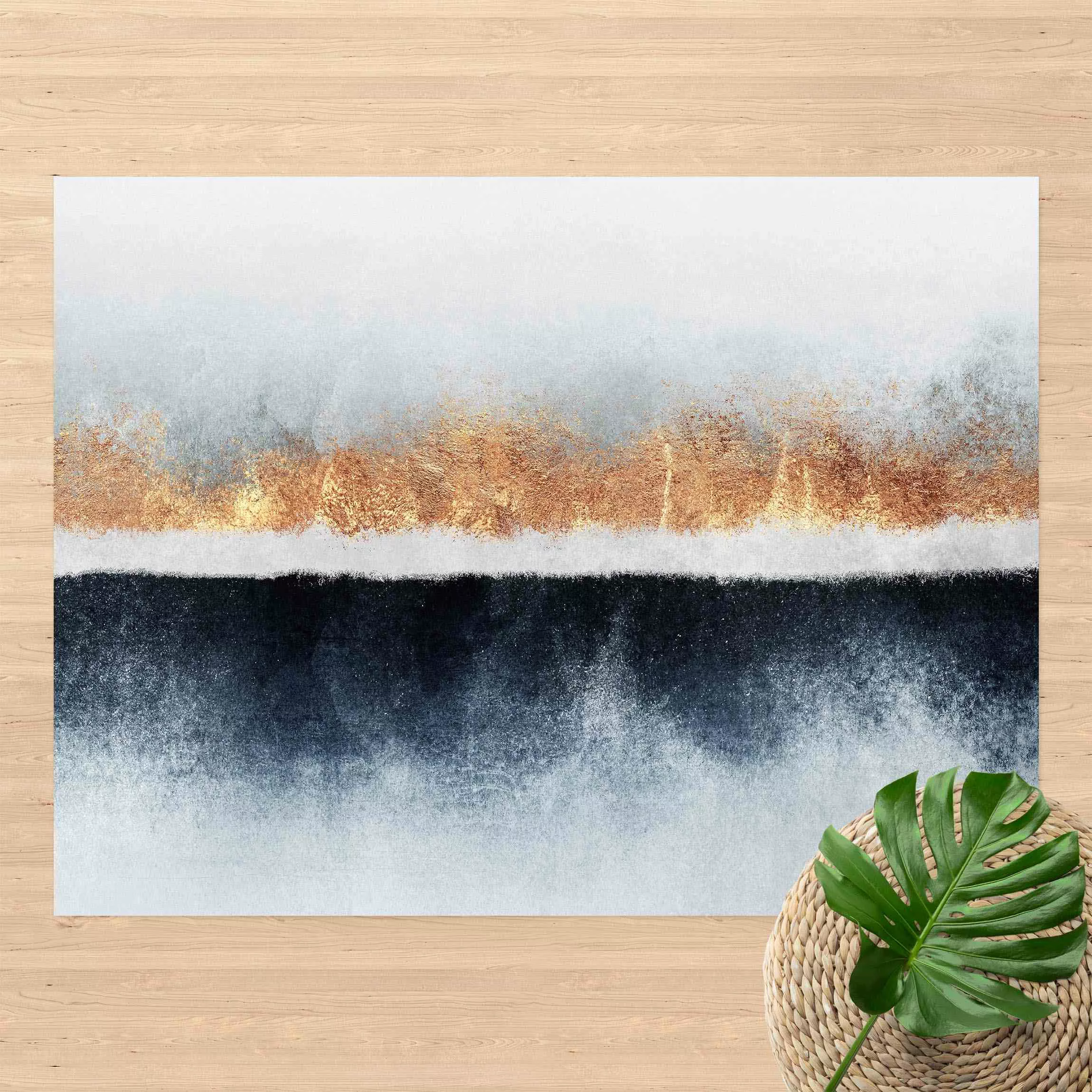 Vinyl-Teppich Goldener Horizont Aquarell günstig online kaufen