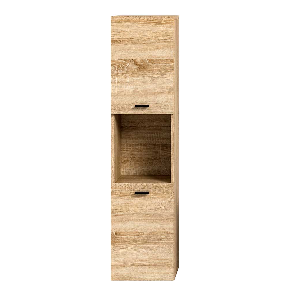 Badmidischrank Badezimmerschrank mit einem offenen Fach 133 cm hoch günstig online kaufen