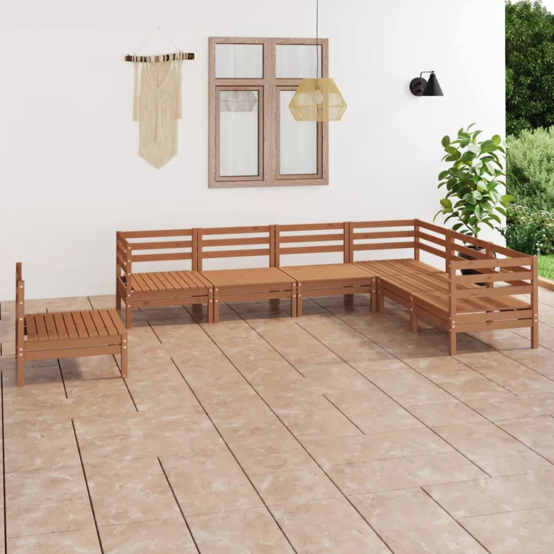 7-tlg. Garten-lounge-set Massivholz Kiefer Honigbraun günstig online kaufen