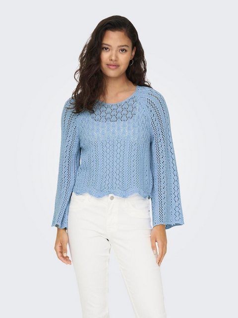 ONLY Strickpullover Eleganter Strickpullover 3/4 Arm Shirt Pointelle Sweate günstig online kaufen