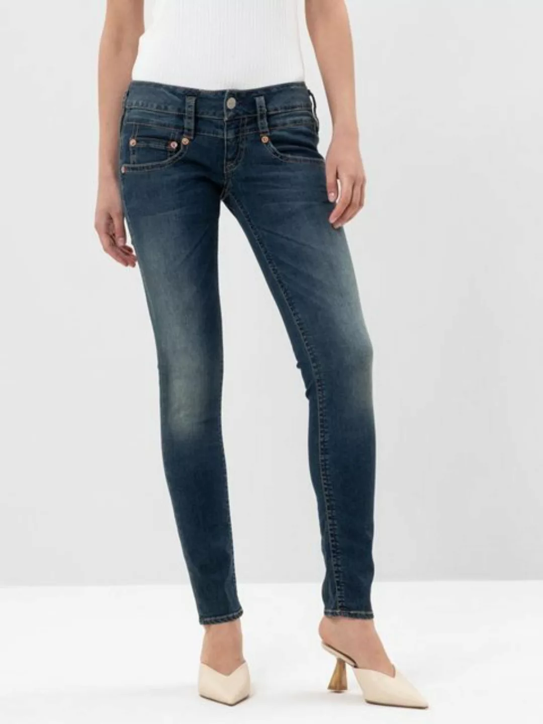 Herrlicher Stretch-Jeans PITCH Slim 5303 Organic Powerstretch Röhrenjeans günstig online kaufen
