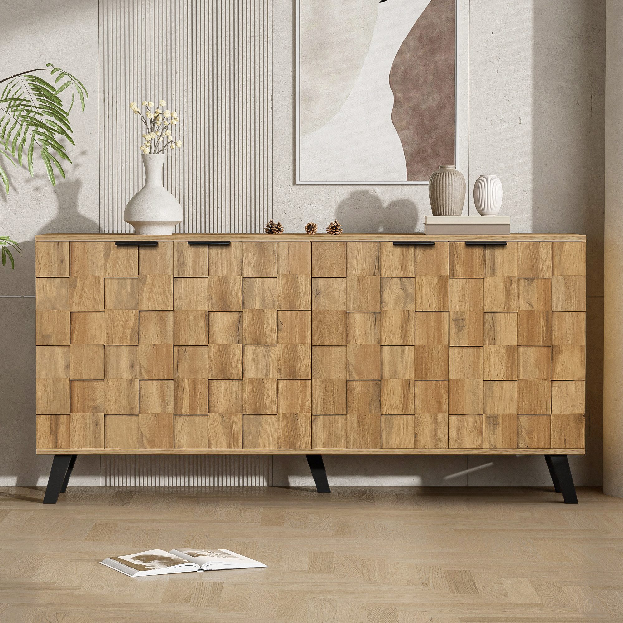 SOFTWEARY Sideboard (Breite 160 cm), Wohnzimmerschrank, günstig online kaufen