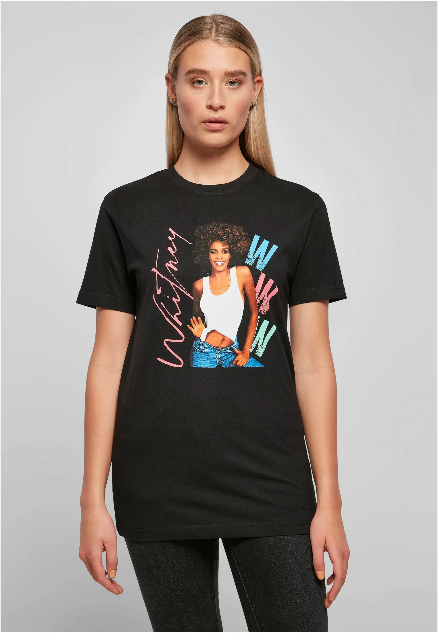Merchcode Kurzarmshirt "Merchcode Damen Ladies Whitney Houston WWW Tee", (1 günstig online kaufen