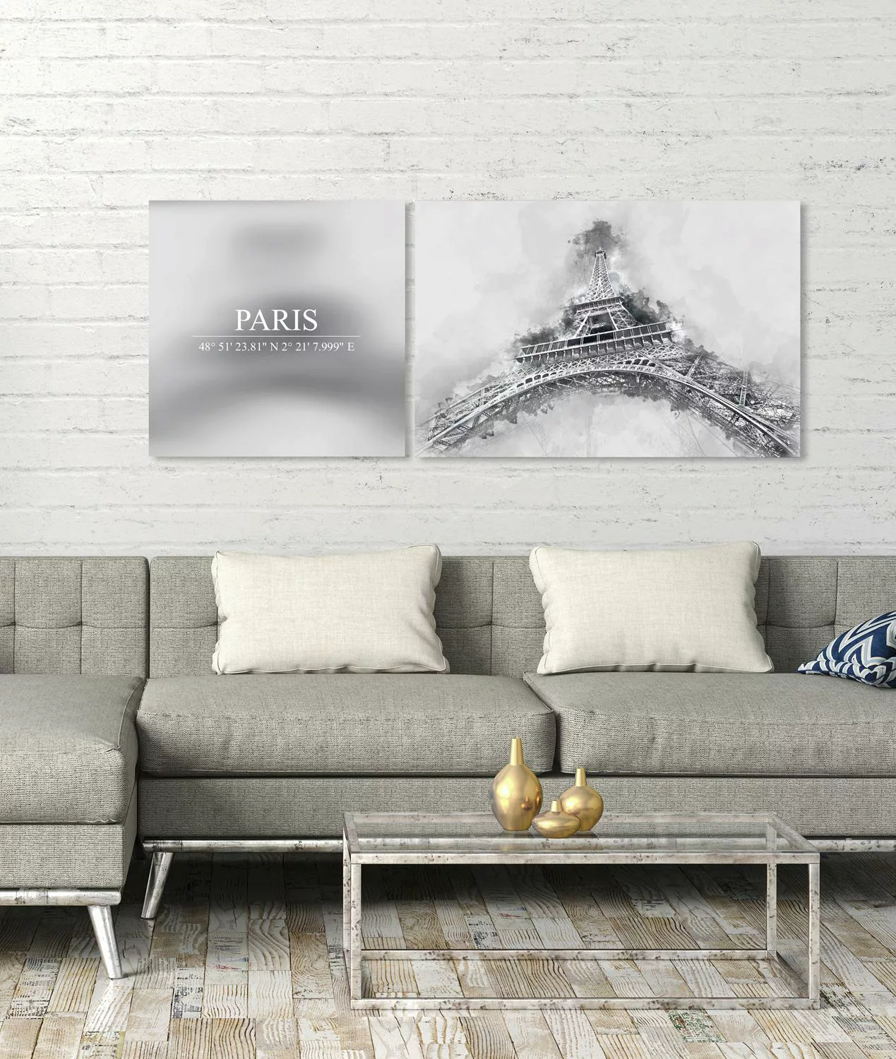 queence Leinwandbild "Paris", (Set) günstig online kaufen