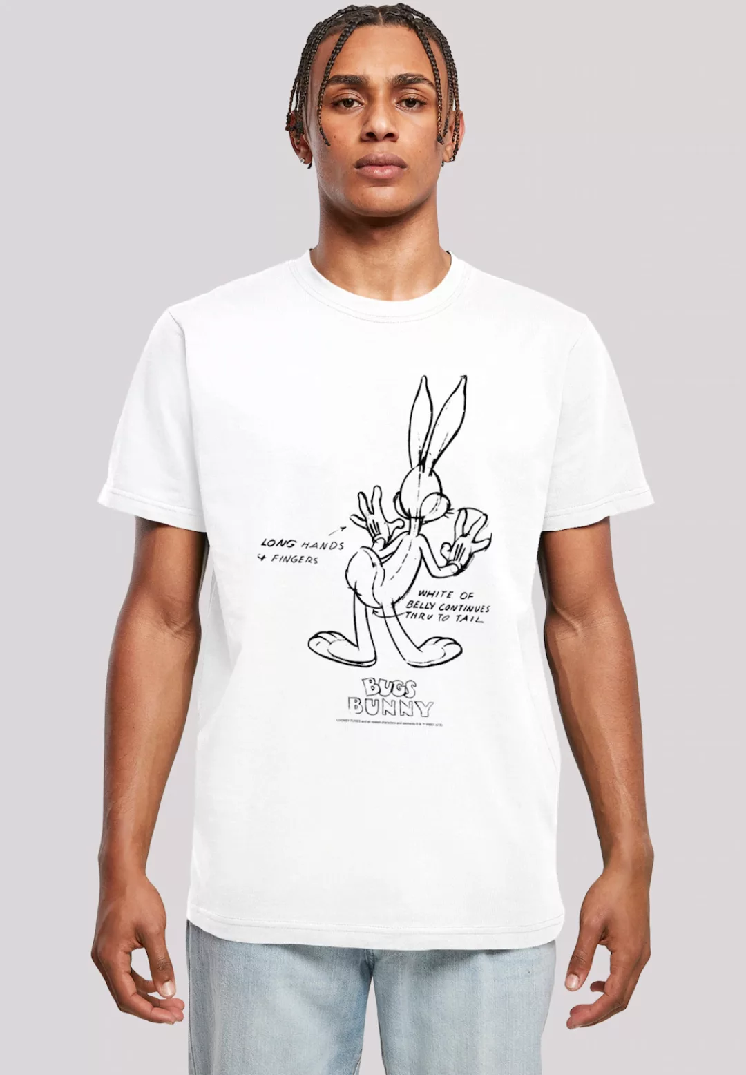 F4NT4STIC T-Shirt "Looney Tunes Bugs Bunny White Belly", Print günstig online kaufen