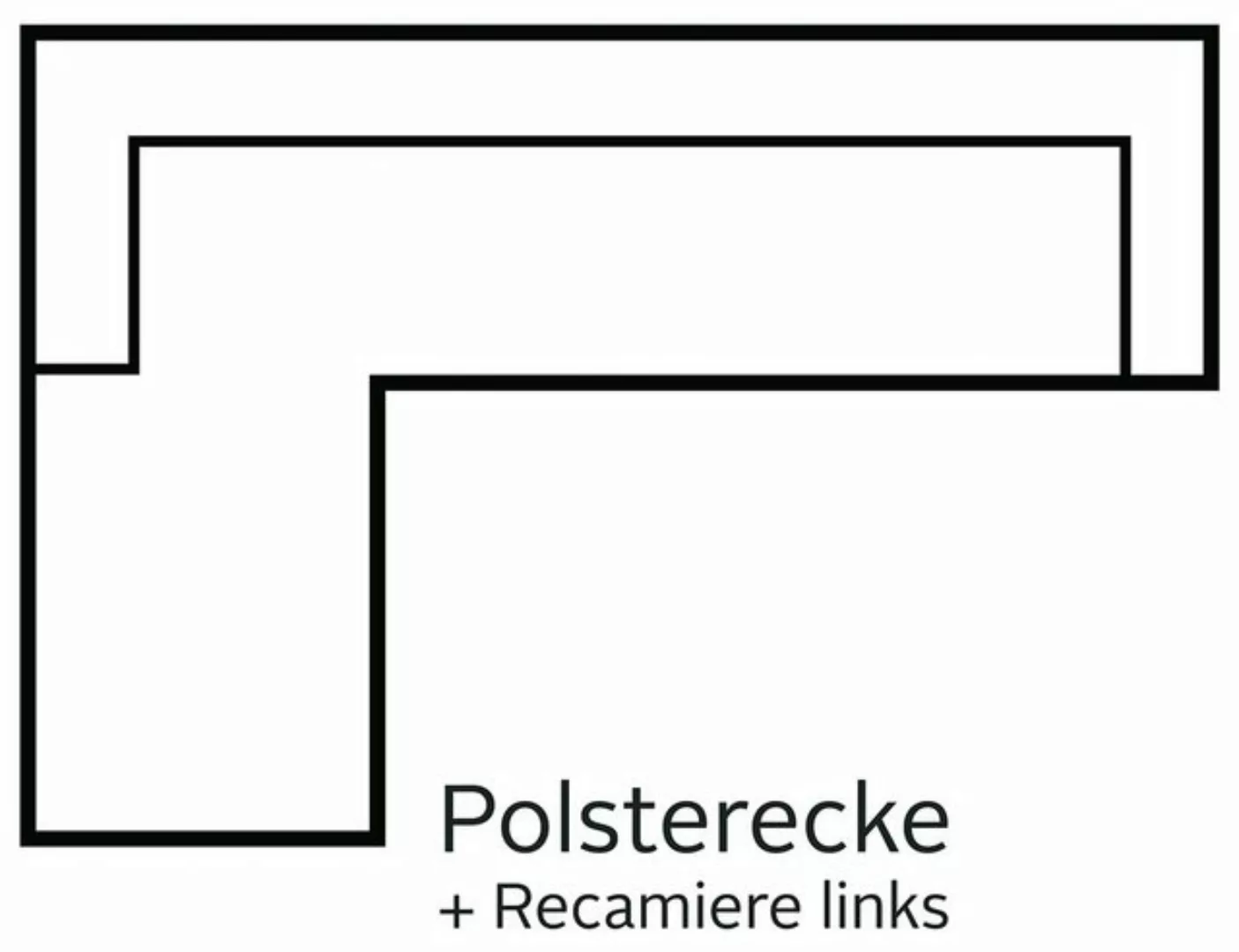 Home affaire Ecksofa »Falk L-Form«, mit Federkern und wahlweise mit Bettfun günstig online kaufen