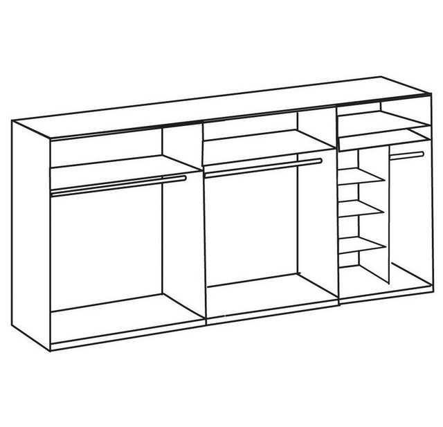 Wimex Schwebetürenschrank Bern (3 Türen, Einlegeböden, Kleiderstangen, Spie günstig online kaufen
