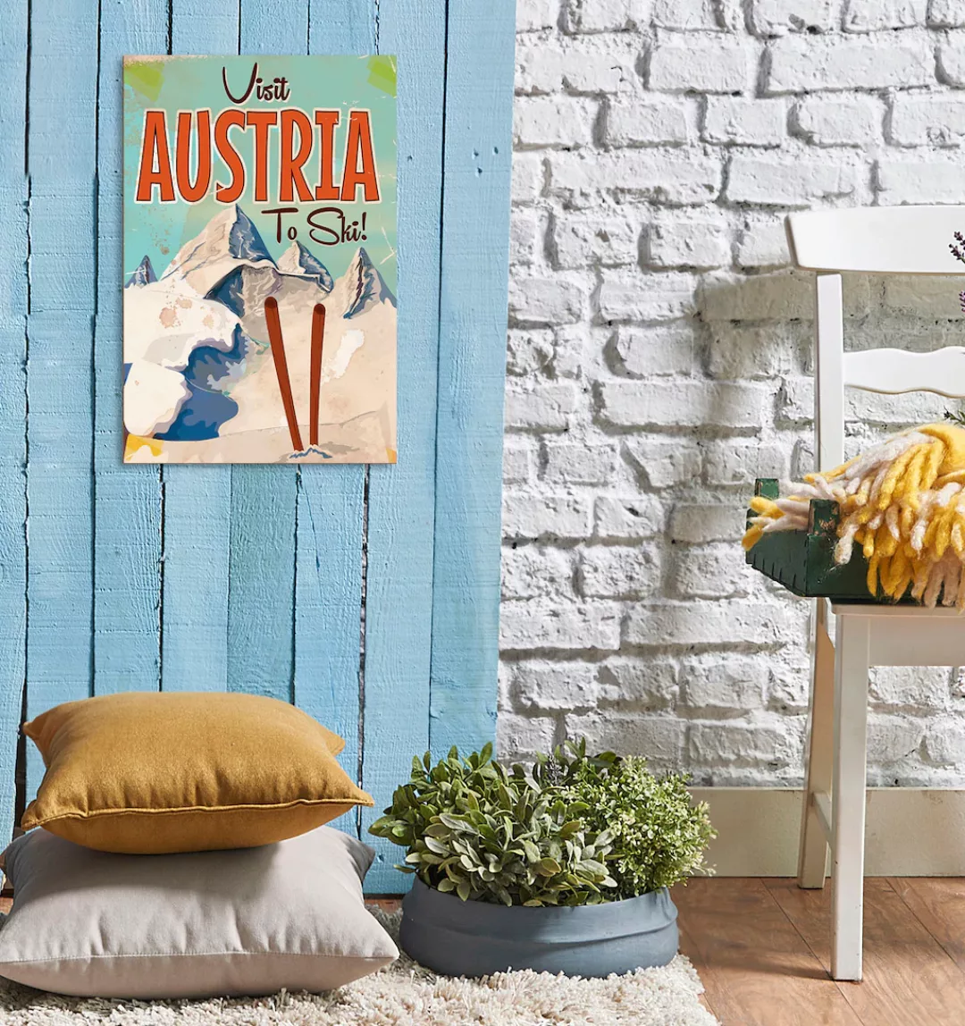 queence Metallbild "Visit Austria", (1 St.), Stahlschilder günstig online kaufen