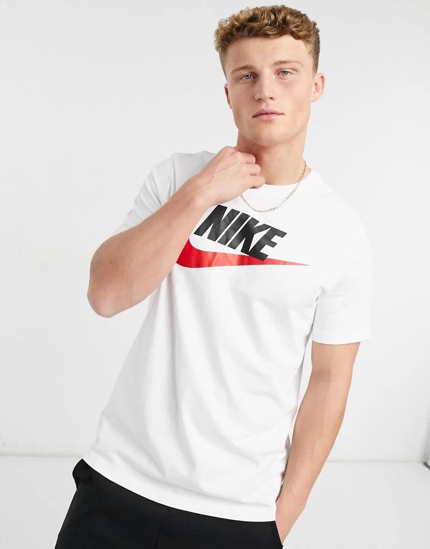 Nike – Futura – Weißes T-Shirt mit Logo günstig online kaufen
