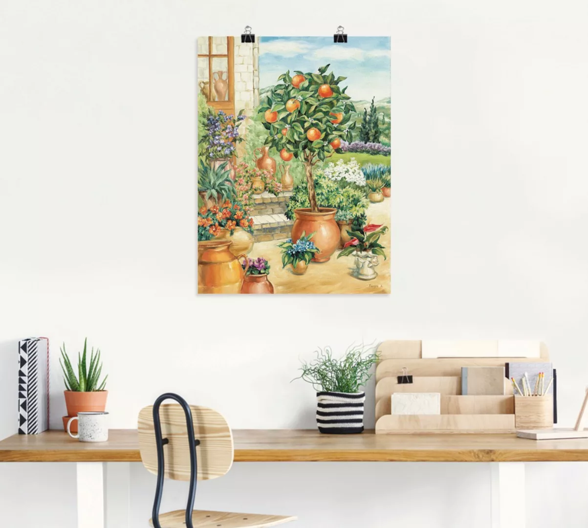 Artland Wandbild "Orangenbaum im Garten", Garten, (1 St.), als Alubild, Out günstig online kaufen