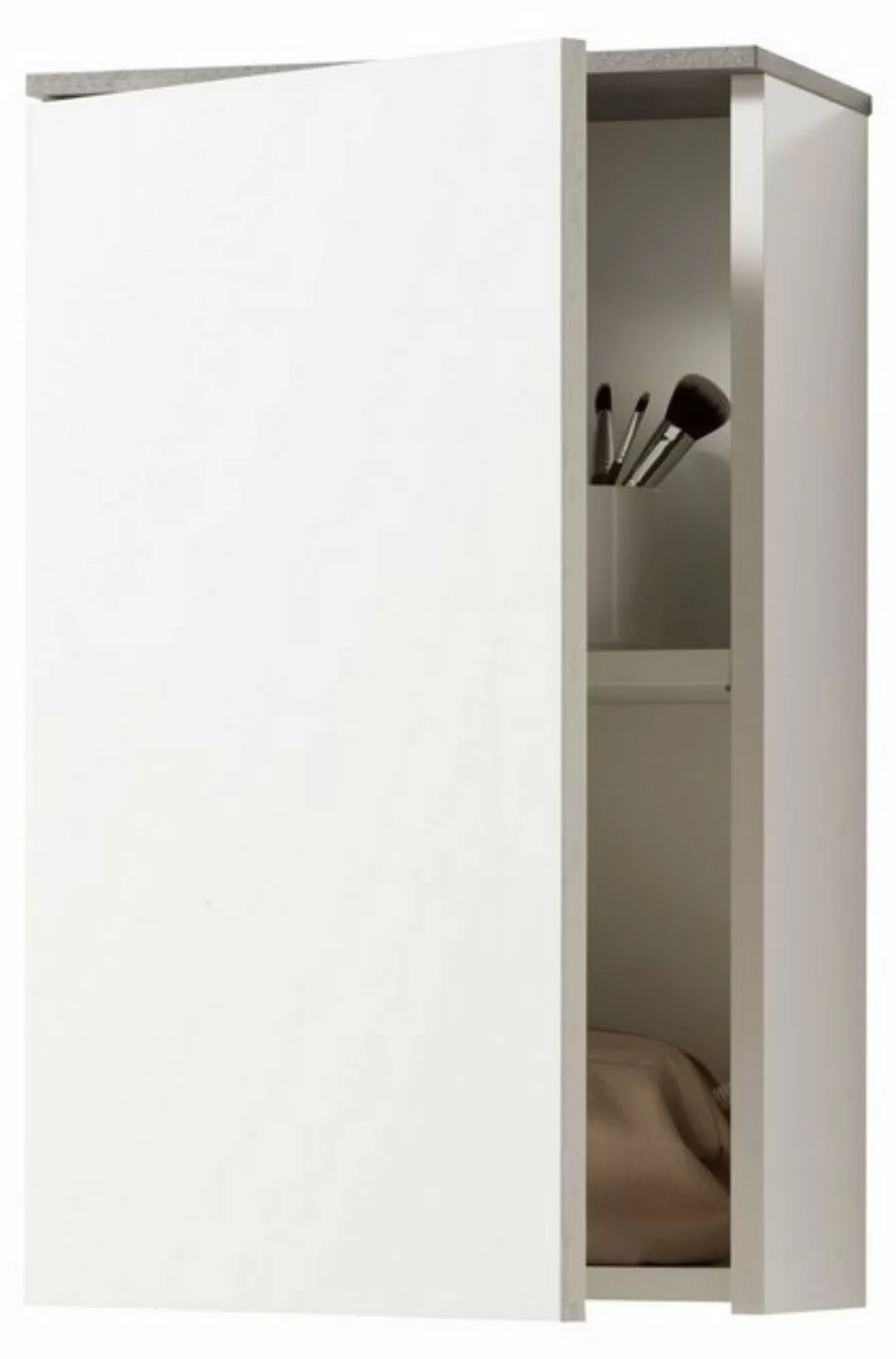 Composad Hängeschrank GALAVERNA, B 40 cm, Weiß Hochglanz, Betondekor, Badmö günstig online kaufen