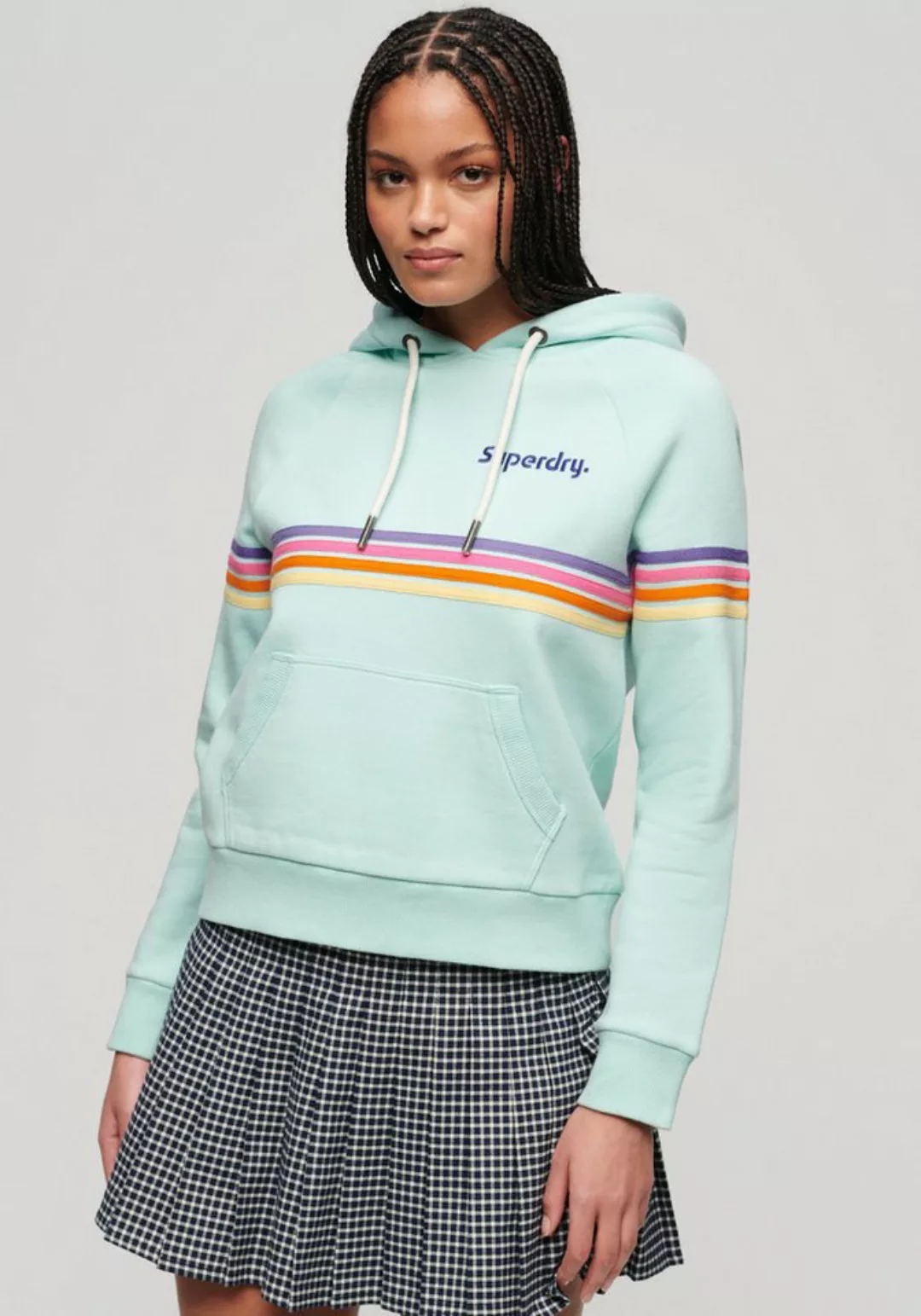 Superdry Kapuzensweatshirt RAINBOW STRIPE LOGO HOODIE günstig online kaufen