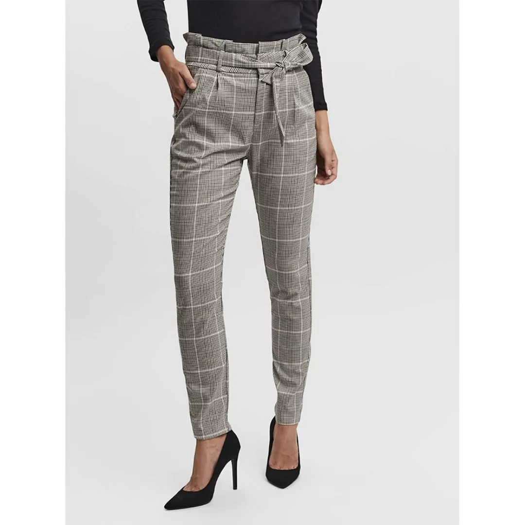 VERO MODA Knöchellange High Waist Loose Fit Paperbag Hose Damen Grün günstig online kaufen