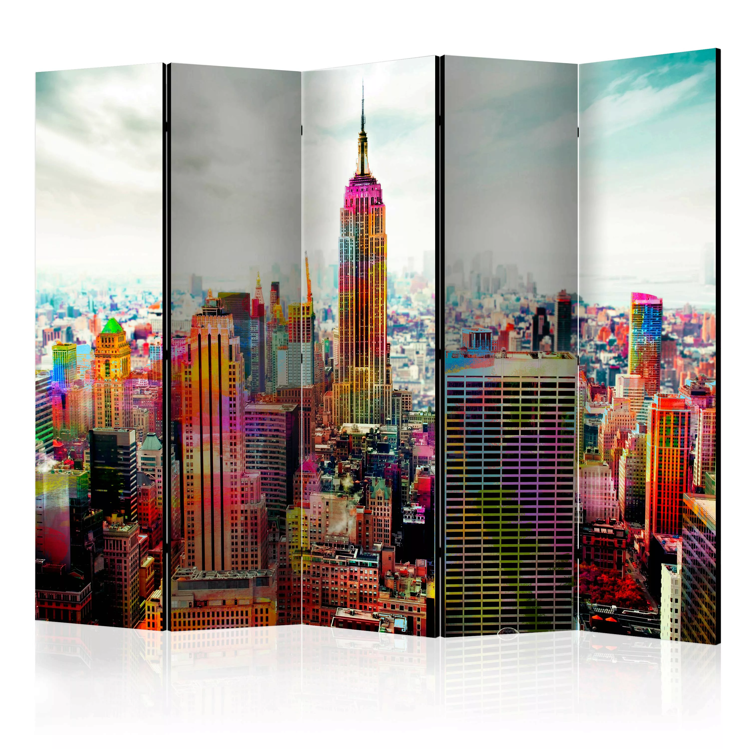 5-teiliges Paravent - Colors Of New York City Ii [room Dividers] günstig online kaufen