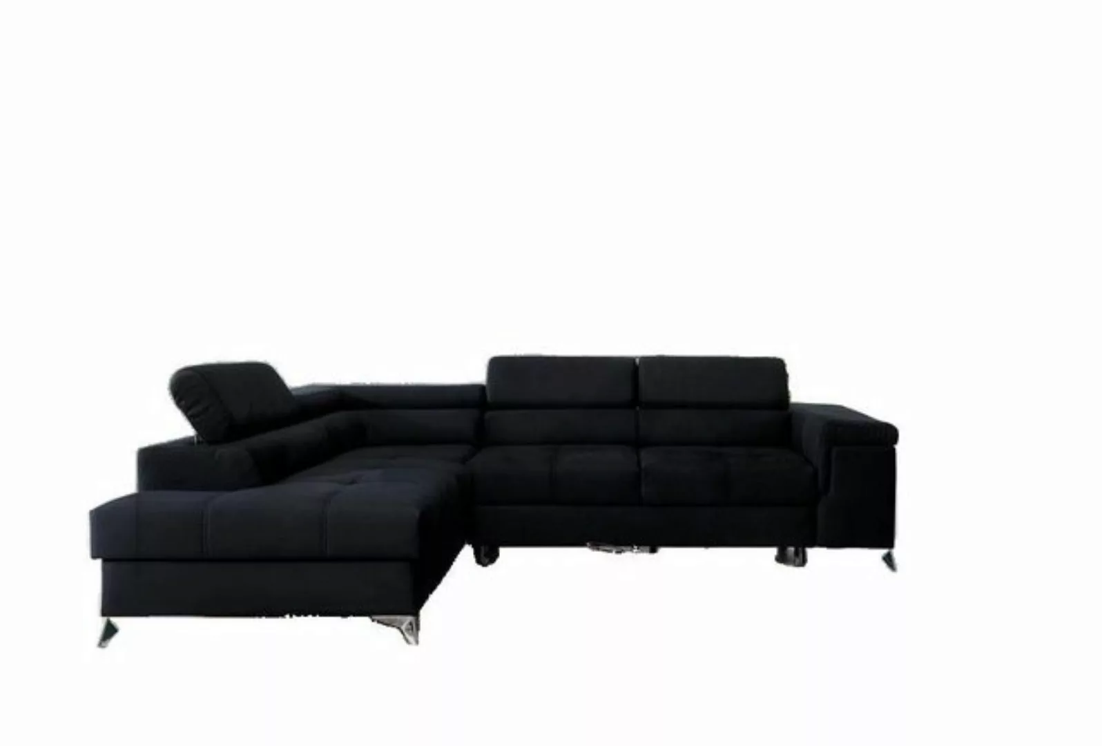 JVmoebel Ecksofa Designer Schwarzes Ecksofa Luxus Polstermöbel Couch Neu, M günstig online kaufen