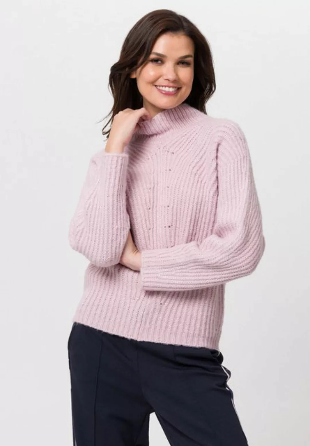 TUZZI Strickpullover mit Loch- und Rippstrickmuster günstig online kaufen