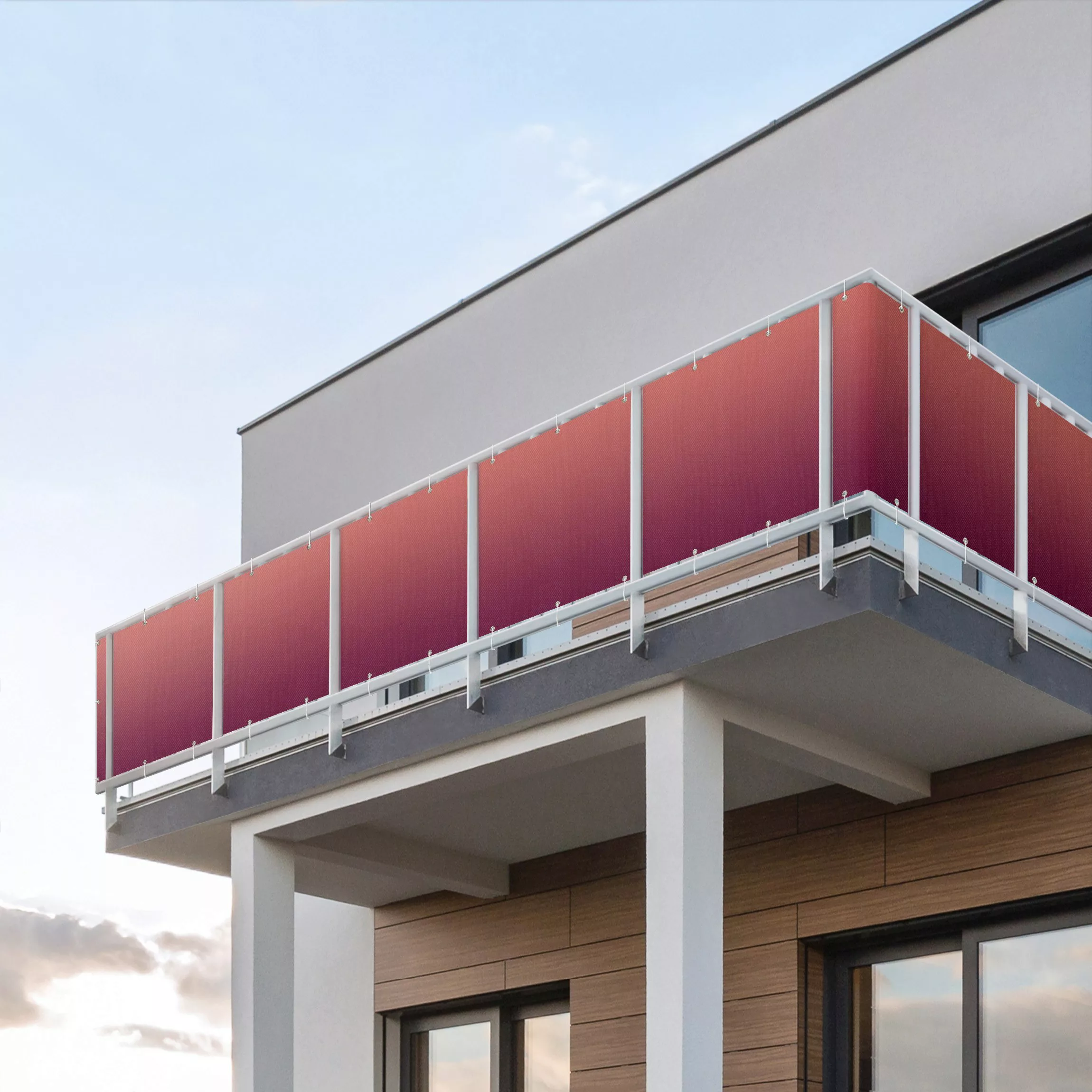Balkon Sichtschutz Roter Farbverlauf günstig online kaufen