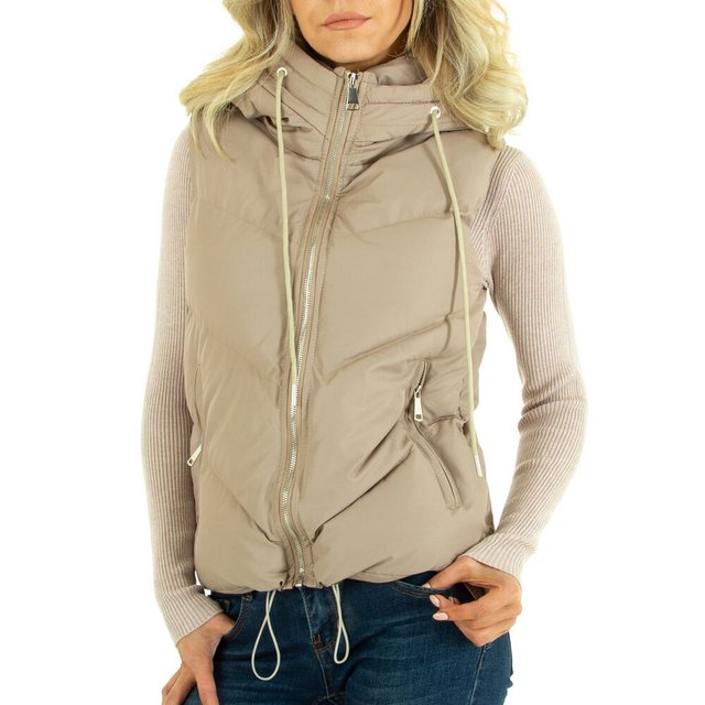 Ital-Design Kurzweste Damen Freizeit (87392292) Kapuze Gefüttert Winterjack günstig online kaufen