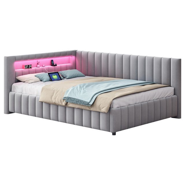 REDOM Polsterbett Schlafsofa 140x200 Multifunktionsbett, Funktionsbett Stau günstig online kaufen