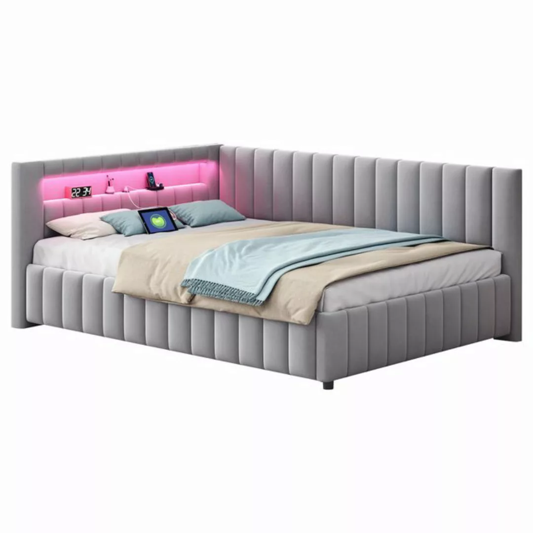 MODFU Polsterbett Schlafsofa Multifunktionsbett Stauraumbett Daybett Tagesb günstig online kaufen