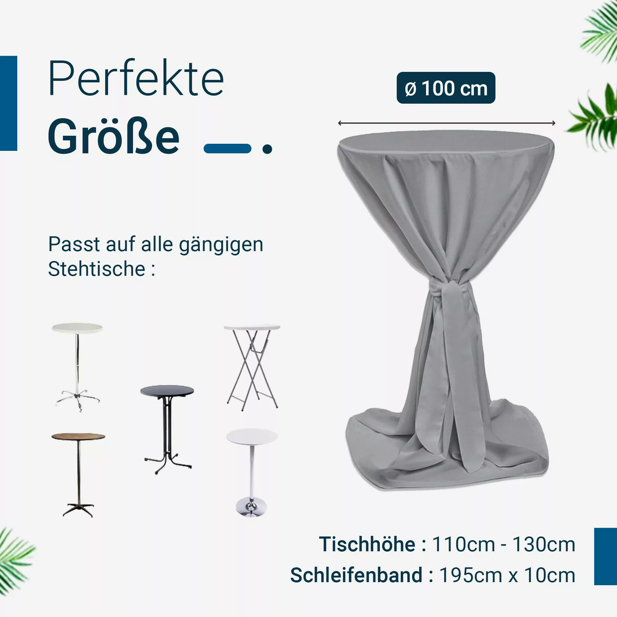 TexDeko Stehtischhusse Premium für Bistrotisch mit günstig online kaufen