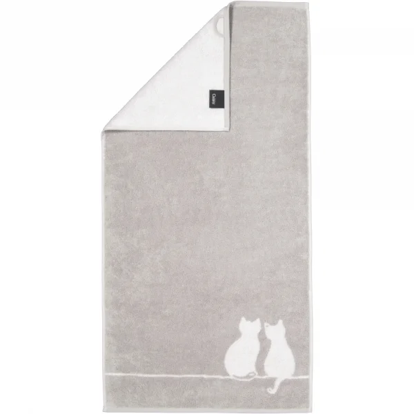 Cawö Handtücher CUTE CATS EDITION You & Me 6263 - Farbe: platin/weiß - 76 - günstig online kaufen