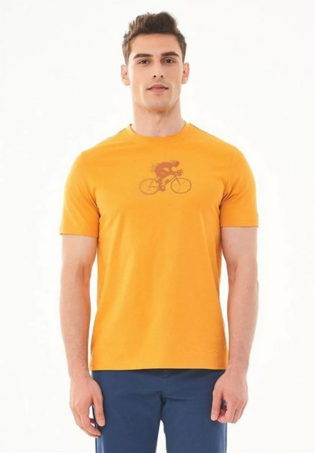 ORGANICATION T-Shirt Men's Printed T-shirt in Mango günstig online kaufen