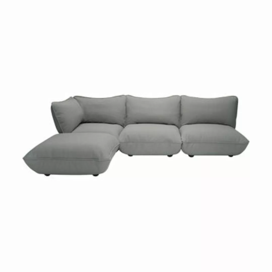Ecksofa Sumo Corner textil grau / 4-Sitzer - 301 x 204,5 cm - Fatboy - Grau günstig online kaufen