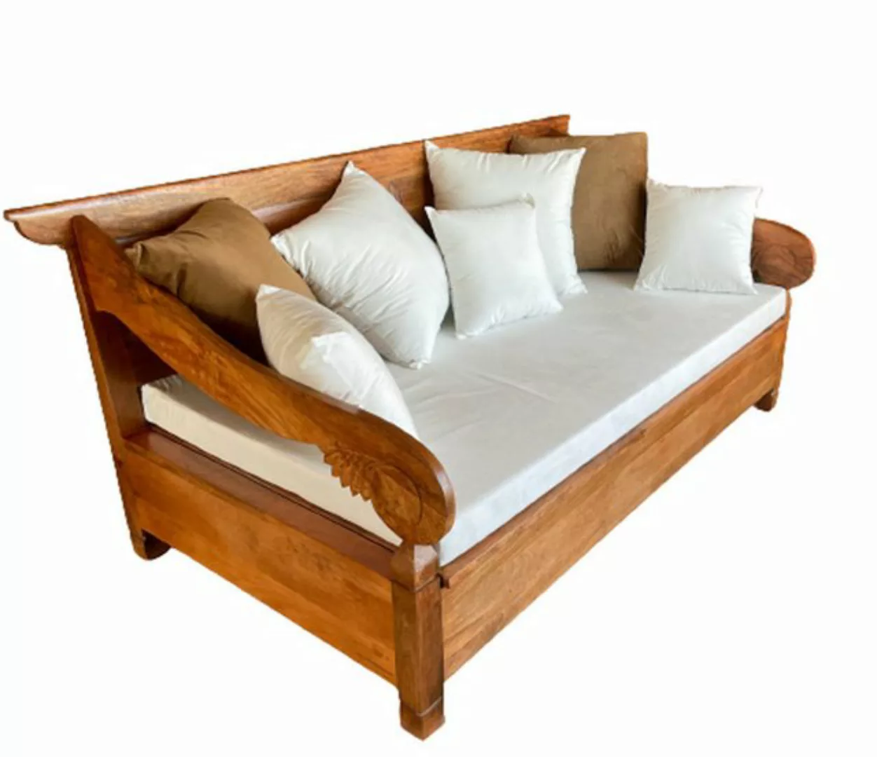 OPIUM OUTLET Loungebett Holzbank Liege Ruhebank Daybed Bank Wintergarten Ma günstig online kaufen